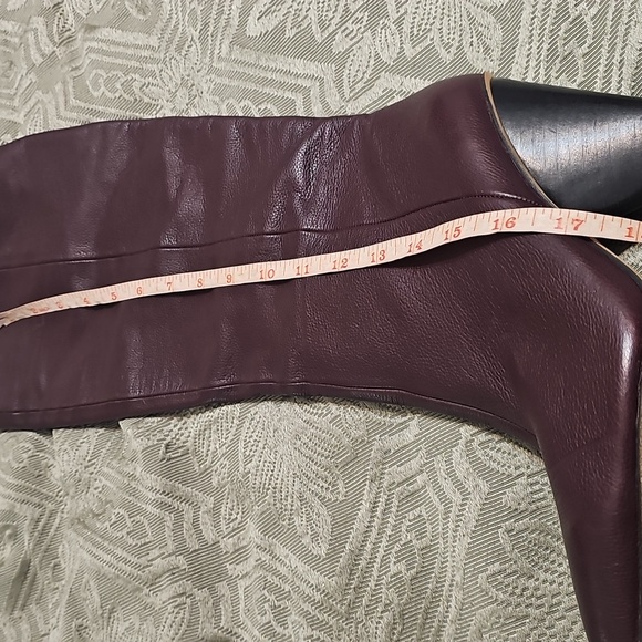 Vince Camuto Modesie Mahofaby Red Butter Calf Leather Boots 9 -See Measurements - Picture 14 of 15